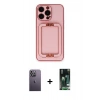 MARSİLYAN™- iPhone 13 Pro Max Kılıf Kozmos Minimal Prime - Şeffaf 360 Full Body Arka Koruyucu + Neon Fosforlu Kamera Lens - BZ