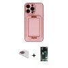MARSİLYAN™- iPhone 13 Pro Max Kılıf Kozmos Minimal Prime - Şeffaf 360 Full Body Arka Koruyucu + Pers Alüminyum Kamera Lens - GI