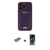 MARSİLYAN™- iPhone 13 Pro Max Kılıf Kozmos Minimal Prime - Şeffaf 360 Full Body Arka Koruyucu + Renkli Kamera Lens Koruma Cam - SI