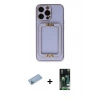 MARSİLYAN™- iPhone 13 Pro Max Kılıf Kozmos Minimal Prime - Şeffaf 360 Full Body Arka Koruyucu + Shine Kamera Lens Koruma Cam - MI