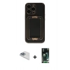 MARSİLYAN™- iPhone 13 Pro Max Kılıf Kozmos Minimal Prime - Şeffaf 360 Full Body Arka Koruyucu + Sierra Blue Pers Alüminyum Kamera Lens