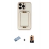 MARSİLYAN™- iPhone 13 Pro Max Kılıf Kozmos Minimal Prime - Şeffaf Maxco Cam Ekran Koruyucu + Shine Kamera Lens Koruma Cam - MI