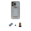 MARSİLYAN™- iPhone 13 Pro Max Kılıf Kozmos Minimal Prime - Şeffaf Maxco Cam Ekran Koruyucu + Metal Kamera Lens Koruma Cam - KI