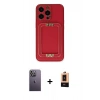 MARSİLYAN™- iPhone 13 Pro Max Kılıf Kozmos Minimal Prime - Şeffaf Maxco Cam Ekran Koruyucu + Neon Fosforlu Kamera Lens - BZ