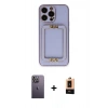 MARSİLYAN™- iPhone 13 Pro Max Kılıf Kozmos Minimal Prime - Şeffaf Maxco Cam Ekran Koruyucu + Neon Fosforlu Kamera Lens - BZ
