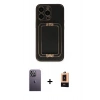 MARSİLYAN™- iPhone 13 Pro Max Kılıf Kozmos Minimal Prime - Şeffaf Maxco Cam Ekran Koruyucu + Neon Fosforlu Kamera Lens - BZ