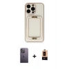 MARSİLYAN™- iPhone 13 Pro Max Kılıf Kozmos Minimal Prime - Şeffaf Maxco Cam Ekran Koruyucu + Neon Fosforlu Kamera Lens - BZ