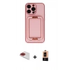 MARSİLYAN™- iPhone 13 Pro Max Kılıf Kozmos Minimal Prime - Şeffaf Maxco Cam Ekran Koruyucu + Pers Alüminyum Kamera Lens - KI