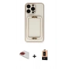 MARSİLYAN™- iPhone 13 Pro Max Kılıf Kozmos Minimal Prime - Şeffaf Maxco Cam Ekran Koruyucu + Pers Alüminyum Kamera Lens - KI