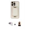 MARSİLYAN™- iPhone 13 Pro Max Kılıf Kozmos Minimal Prime - Şeffaf Maxco Cam Ekran Koruyucu + Pers Alüminyum Kamera Lens - GI