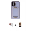 MARSİLYAN™- iPhone 13 Pro Max Kılıf Kozmos Minimal Prime - Şeffaf Maxco Cam Ekran Koruyucu + Pers Alüminyum Kamera Lens - KI
