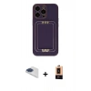 MARSİLYAN™- iPhone 13 Pro Max Kılıf Kozmos Minimal Prime - Şeffaf Maxco Cam Ekran Koruyucu + Pers Alüminyum Kamera Lens - LT