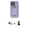 MARSİLYAN™- iPhone 13 Pro Max Kılıf Kozmos Minimal Prime - Şeffaf Maxco Cam Ekran Koruyucu + Rainbow Kamera Lens Koruma Cam - KI