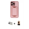 MARSİLYAN™- iPhone 13 Pro Max Kılıf Kozmos Minimal Prime - Şeffaf Maxco Cam Ekran Koruyucu + Rainbow Kamera Lens Koruma Cam - MR