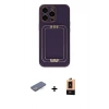 MARSİLYAN™- iPhone 13 Pro Max Kılıf Kozmos Minimal Prime - Şeffaf Maxco Cam Ekran Koruyucu + Renkli Kamera Lens Koruma Cam - MI