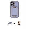 MARSİLYAN™- iPhone 13 Pro Max Kılıf Kozmos Minimal Prime - Şeffaf Maxco Cam Ekran Koruyucu + Renkli Kamera Lens Koruma Cam - MI