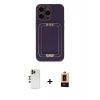 MARSİLYAN™- iPhone 13 Pro Max Kılıf Kozmos Minimal Prime - Şeffaf Maxco Cam Ekran Koruyucu + Shine Kamera Lens - GD