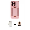 MARSİLYAN™- iPhone 13 Pro Max Kılıf Kozmos Minimal Prime - Şeffaf Maxco Cam Ekran Koruyucu + Shine Kamera Lens - GD
