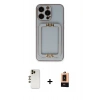 MARSİLYAN™- iPhone 13 Pro Max Kılıf Kozmos Minimal Prime - Şeffaf Maxco Cam Ekran Koruyucu + Shine Kamera Lens - GD