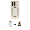 MARSİLYAN™- iPhone 13 Pro Max Kılıf Kozmos Minimal Prime - Şeffaf Maxco Cam Ekran Koruyucu + Shine Kamera Lens - GD