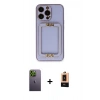 MARSİLYAN™- iPhone 13 Pro Max Kılıf Kozmos Minimal Prime - Şeffaf Maxco Cam Ekran Koruyucu + Neon Fosforlu Kamera Lens - YL