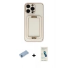 MARSİLYAN™- iPhone 13 Pro Max Kılıf Kozmos Minimal Prime - Şeffaf Pasifik Cam Ekran Koruyucu + Shine Kamera Lens Koruma Cam - MI