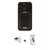 MARSİLYAN™- iPhone 13 Pro Max Kılıf Kozmos Minimal Prime - Şeffaf Pasifik Cam Ekran Koruyucu + Pers Alüminyum Kamera Lens - LT