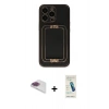 MARSİLYAN™- iPhone 13 Pro Max Kılıf Kozmos Minimal Prime - Şeffaf Pasifik Cam Ekran Koruyucu + Pers Alüminyum Kamera Lens - GI