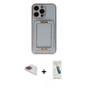 MARSİLYAN™- iPhone 13 Pro Max Kılıf Kozmos Minimal Prime - Şeffaf Pasifik Cam Ekran Koruyucu + Pers Alüminyum Kamera Lens - GI