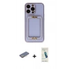 MARSİLYAN™- iPhone 13 Pro Max Kılıf Kozmos Minimal Prime - Şeffaf Pasifik Cam Ekran Koruyucu + Renkli Kamera Lens Koruma Cam - SI