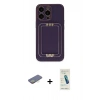 MARSİLYAN™- iPhone 13 Pro Max Kılıf Kozmos Minimal Prime - Şeffaf Pasifik Cam Ekran Koruyucu + Renkli Kamera Lens Koruma Cam - SI