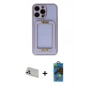 MARSİLYAN™- iPhone 13 Pro Max Kılıf Kozmos Minimal Prime - Siyah 18D Cam Ekran Koruyucu + Rainbow Kamera Lens Koruma Cam - BZ