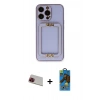 MARSİLYAN™- iPhone 13 Pro Max Kılıf Kozmos Minimal Prime - Siyah 18D Cam Ekran Koruyucu + Rainbow Kamera Lens Koruma Cam - KI