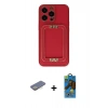 MARSİLYAN™- iPhone 13 Pro Max Kılıf Kozmos Minimal Prime - Siyah 18D Cam Ekran Koruyucu + Renkli Kamera Lens Koruma Cam - SI