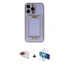 MARSİLYAN™- iPhone 13 Pro Max Kılıf Kozmos Minimal Prime - Siyah 3D Antistatik Cam Ekran Koruyucu + Pers Alüminyum Kamera Lens - KI