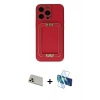 MARSİLYAN™- iPhone 13 Pro Max Kılıf Kozmos Minimal Prime - Siyah 3D Antistatik Cam Ekran Koruyucu + Rainbow Kamera Lens Koruma Cam - REGD