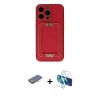 MARSİLYAN™- iPhone 13 Pro Max Kılıf Kozmos Minimal Prime - Siyah 3D Antistatik Cam Ekran Koruyucu + Renkli Kamera Lens Koruma Cam - TU