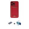 MARSİLYAN™- iPhone 13 Pro Max Kılıf Kozmos Minimal Prime - Siyah 3D Antistatik Cam Ekran Koruyucu + Renkli Kamera Lens Koruma Cam - MI