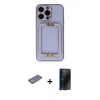 MARSİLYAN™- iPhone 13 Pro Max Kılıf Kozmos Minimal Prime - Siyah 3D Antistatik Hayalet Cam Ekran Koruyucu + Renkli Kamera Lens Koruma Cam - SI