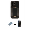 MARSİLYAN™- iPhone 13 Pro Max Kılıf Kozmos Minimal Prime - Siyah 3D Antistatik Hayalet Cam Ekran Koruyucu + Shine Kamera Lens Koruma Cam - GI
