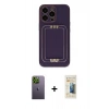 MARSİLYAN™- iPhone 13 Pro Max Kılıf Kozmos Minimal Prime - Siyah 6D Mat Seramik Hayalet Nano Ekran Koruyucu + Neon Fosforlu Kamera Lens - YL