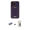 MARSİLYAN™- iPhone 13 Pro Max Kılıf Kozmos Minimal Prime - Siyah 6D Mat Seramik Hayalet Nano Ekran Koruyucu + Renkli Kamera Lens Koruma Cam - TU