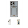MARSİLYAN™- iPhone 13 Pro Max Kılıf Kozmos Minimal Prime - Siyah 6D Mat Seramik Hayalet Nano Ekran Koruyucu + Shine Kamera Lens - GD