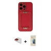 MARSİLYAN™- iPhone 13 Pro Max Kılıf Kozmos Minimal Prime - Siyah 6D Mat Seramik Hayalet Nano Ekran Koruyucu + Pers Alüminyum Kamera Lens - KI