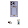 MARSİLYAN™- iPhone 13 Pro Max Kılıf Kozmos Minimal Prime - Siyah 6D Mat Seramik Hayalet Nano Ekran Koruyucu + Rainbow Kamera Lens Koruma Cam - KI