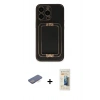 MARSİLYAN™- iPhone 13 Pro Max Kılıf Kozmos Minimal Prime - Siyah 6D Mat Seramik Hayalet Nano Ekran Koruyucu + Renkli Kamera Lens Koruma Cam - MI