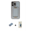 MARSİLYAN™- iPhone 13 Pro Max Kılıf Kozmos Minimal Prime - Siyah 6D Mat Seramik Hayalet Nano Ekran Koruyucu + Shine Kamera Lens Koruma Cam - PE