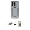 MARSİLYAN™- iPhone 13 Pro Max Kılıf Kozmos Minimal Prime - Siyah 6D Mat Seramik Hayalet Nano Ekran Koruyucu + Renkli Kamera Lens Koruma Cam - TU