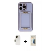 MARSİLYAN™- iPhone 13 Pro Max Kılıf Kozmos Minimal Prime - Siyah 6D Mat Seramik Hayalet Nano Ekran Koruyucu + Shine Kamera Lens - GD
