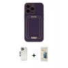 MARSİLYAN™- iPhone 13 Pro Max Kılıf Kozmos Minimal Prime - Siyah 6D Mat Seramik Hayalet Nano Ekran Koruyucu + Shine Kamera Lens - GD